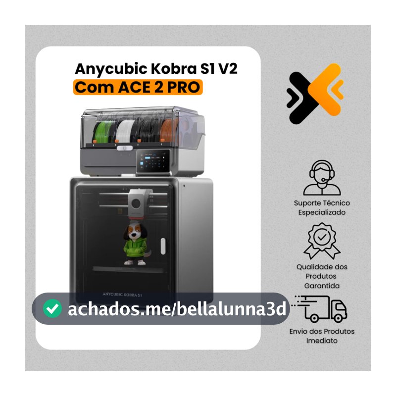 Impressora 3D Anycubic Kobra S1 V2 • Combo Opcional (ACE 2 Pro) • 250×250×250mm • NIC 3D