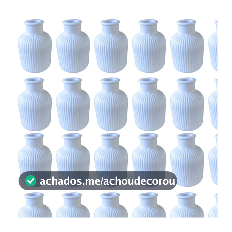 Kit com 30 Vasos de Gesso Decorativo Centro de Mesa para Casamento Aniversário de 15 Anos, Batizado