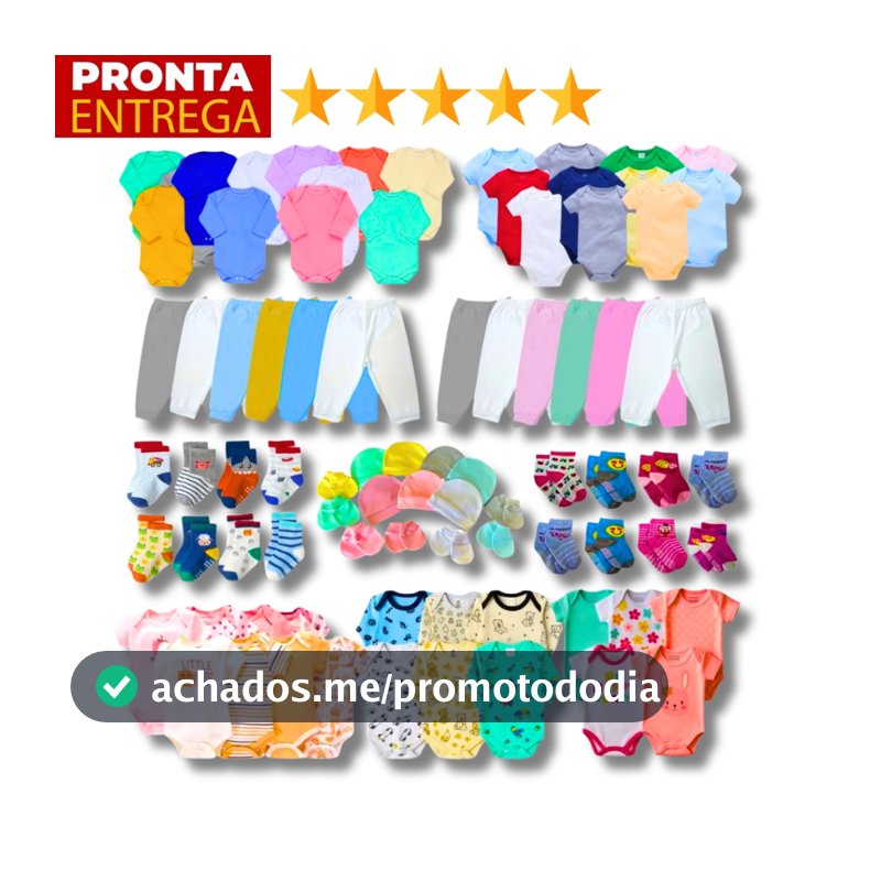 Kit 30 Peças Conjunto Enxoval Bebê Roupa Calça Body Recem Nascido Atacado