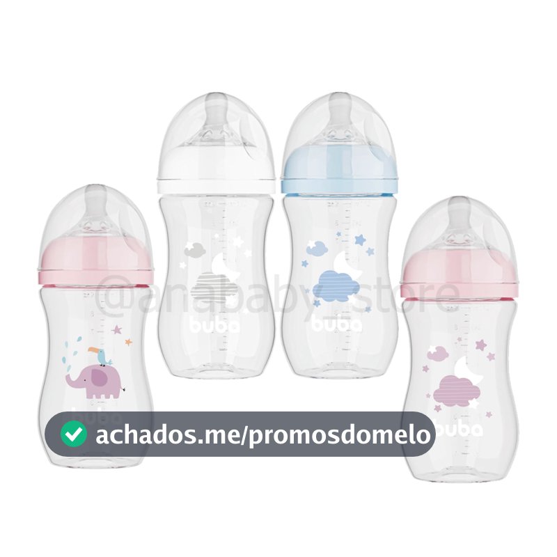 Mamadeira Buba 270 e 330 e 120 ml Mamadeira anticolica buba Bico mamadeira buba