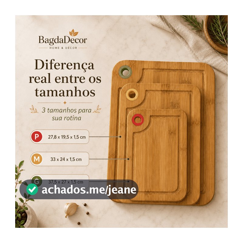 Tábua De Corte Retangular Bambu Com Alça Em Silicone Gourmet Churrasco Legumes Cozinha Petisqueira