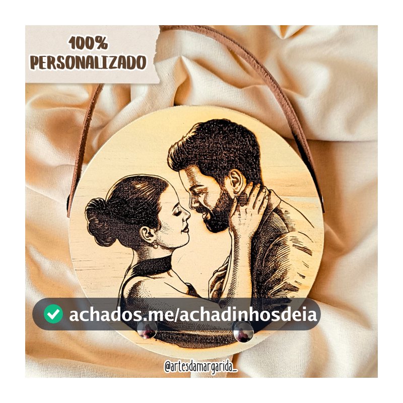 Mini porta chaves 12CM com ilustração de foto lembrancinha padrinho casamento dia dos pais