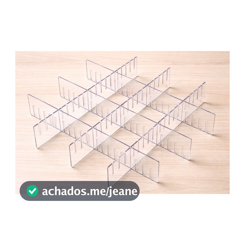 Organizador Modular em Acrílico Para Gaveta Divisor Ajustavel Colméia Montável