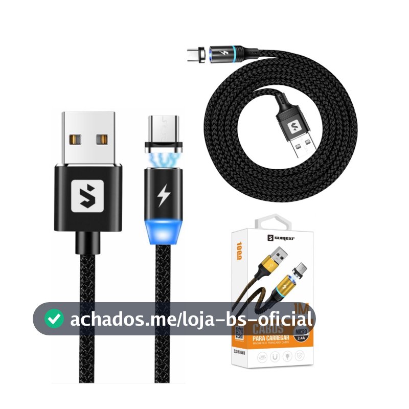 2 Cabo Magnéticos Para V8, J3Prime , Lenovo,  Usb