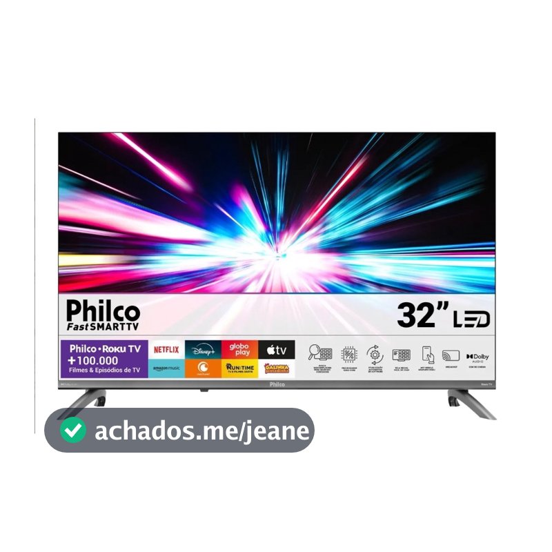 Smart Tv 32 Philco Roku Tv Dolby Áudio Hdr10 P32crb