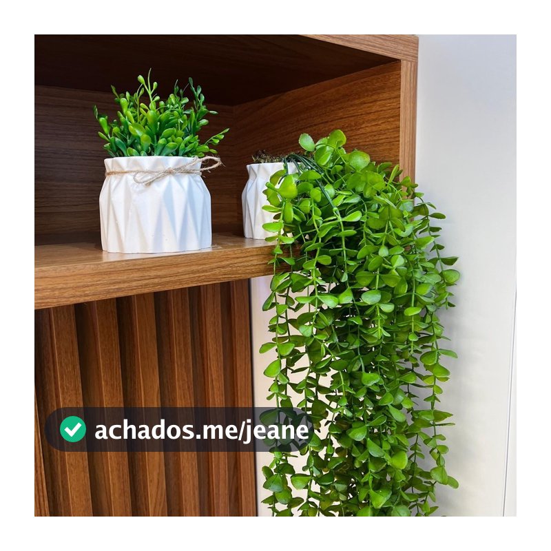 Kit com 2 Vasos Decorativos com Folhagens Artificiais: Eucalipto Pendente e Folhagem com Laço