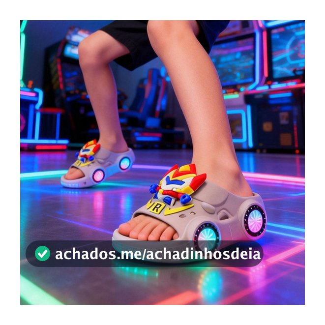 Sandália Infantil Menina Menino Chinelos infantis Luz LED Leve e antiderrapante