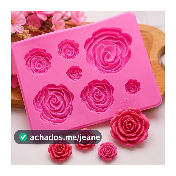Molde De Silicone Mini Rosas Para Confeitaria E Biscuit 380