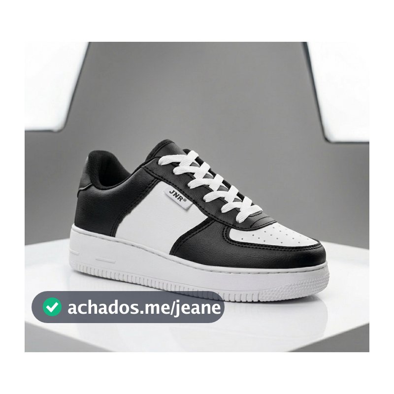 Tênis Casual Masculino Preto Unissex Conforto e Qualidade 34 ao 43