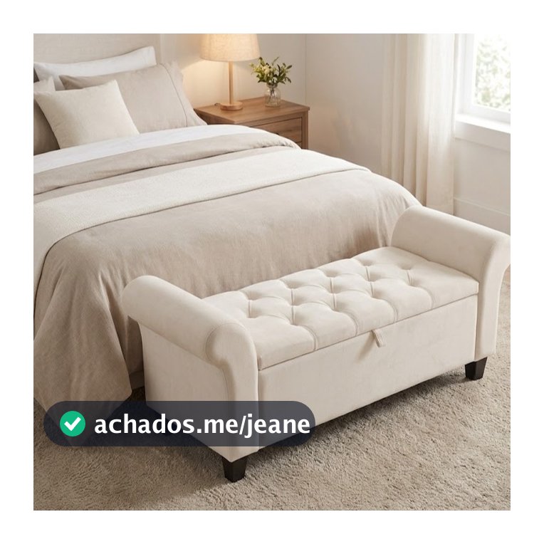 Baú Puff Banqueta Recamier Divã Paris Capitonê 118cm Estofado em Suede, Estrutura em Madeira Para Cama Casal Quarto