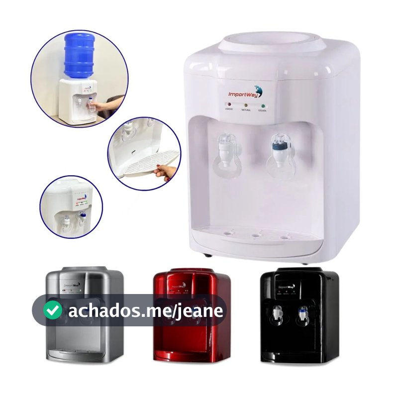 Bebedouro de Água Gelada E Natural Refrigerador com Suporte para Galão de 10 ou 20L
