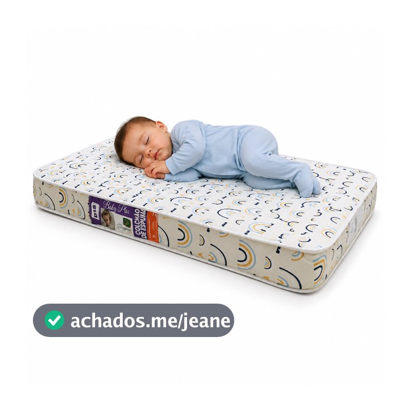 Colchão Para Bebê  Berço Padrão Americano 130X70 Espuma D18 Macio e Confortável