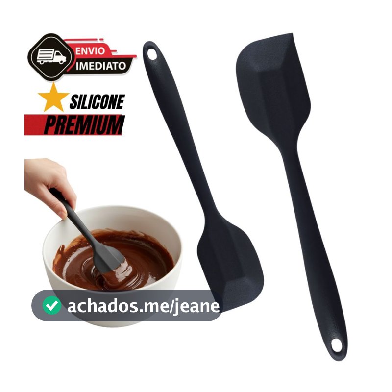 Espátula Pão Duro de Silicone Reforçada – Confeitaria, Cozinha, Bolos e Receitas com Praticidade