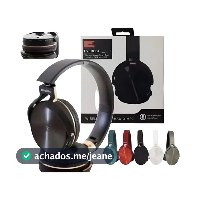 Fone de Ouvido Bluetooth Sem Fio jb Everest 950BT Wireless Radio FM Mp3 Cartão Memória-LC