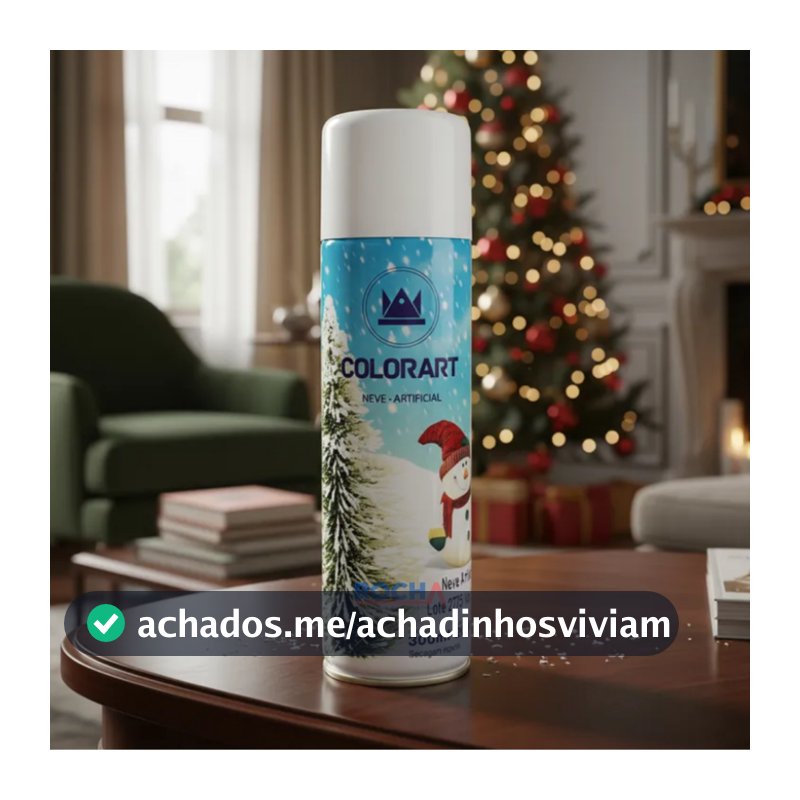 Spray Neve Artificial 300ml Decoração Natal para Guirlanda Pinheiro