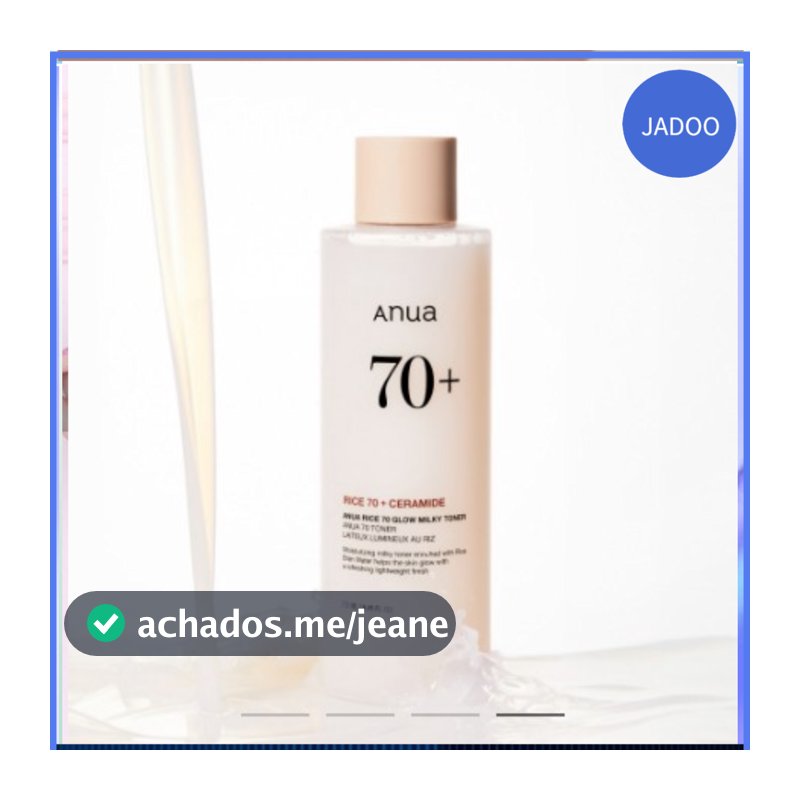 Anua Rice 70 Glow Milky Toner , Para Pele De Vidro E Brilho , Água De Arroz , Niacinamida , Ceramidas , Pantenol , Sem F