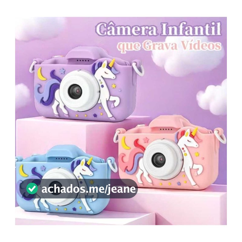 Mini Câmera Fotográfica Infantil, 4 em 1, Foto, Video, Musica e Game.