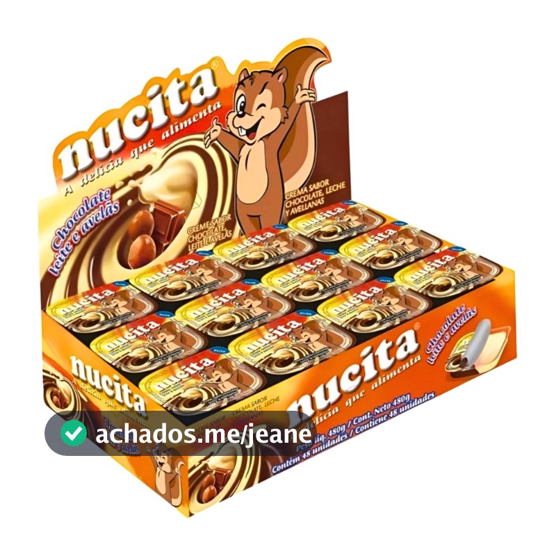 Creme Avelã Chocolate Bicolor 480g C/48unidades 10g Nucita Docinho Infantil