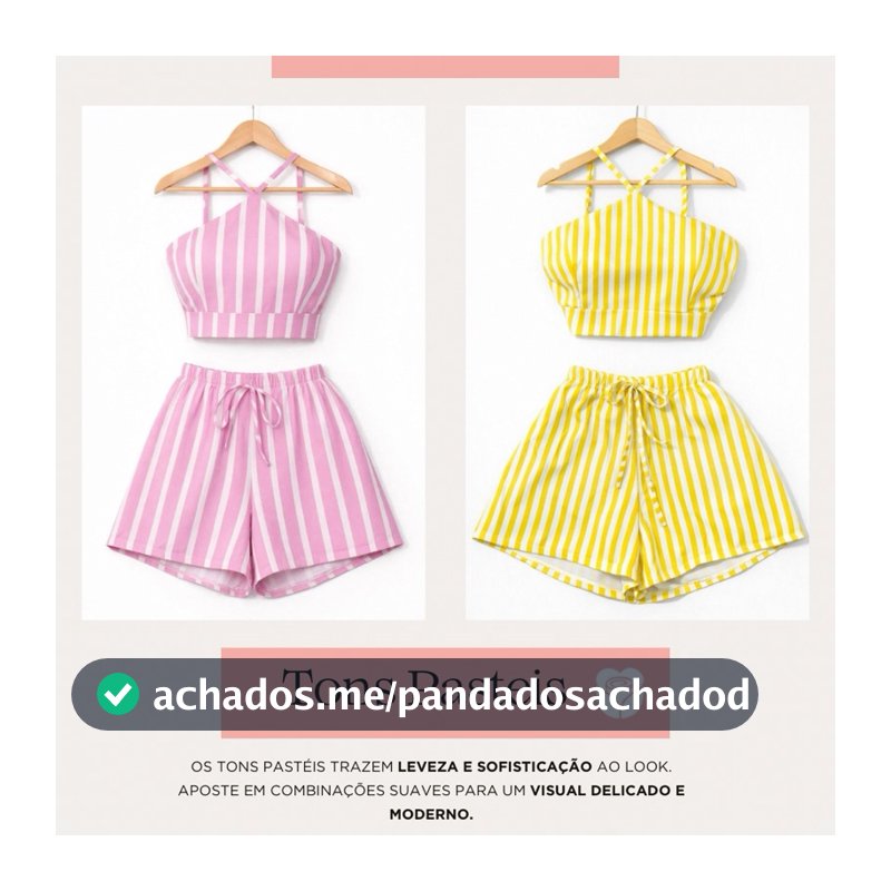 🔥OFERTA🔥 Conjunto Feminino Listrado  – Frescor e Estilo para o Verão!