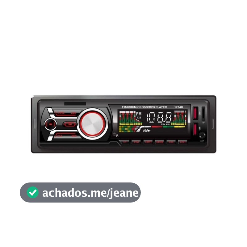 P302 - Aparelho De Som Automotivo Rádio De Carro Bluetooth Dupla USB Pendrive SD Rádio Aux In Mp3 Player Visor Led 9W