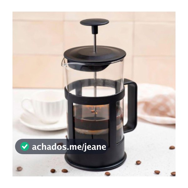 Cafeteira Prensa Francesa 300 ml de plastico e Vidro Cremeira para Café Leite Filtro removível