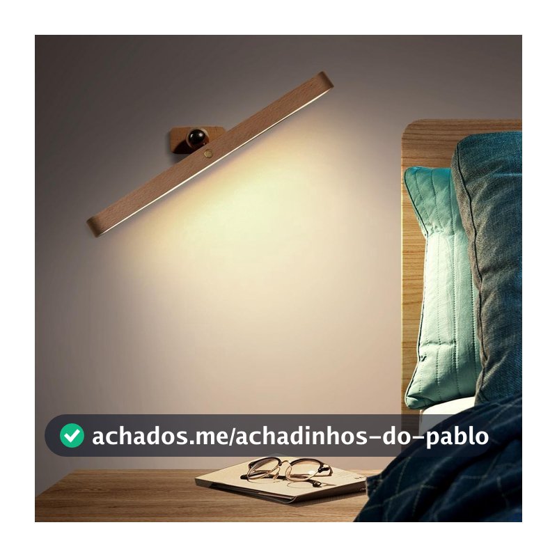 Luminaria De Cabeceira Com Sensor de Toque 3 Cores Recarregáve Lampada Magnético Portátil USB TYPE-C