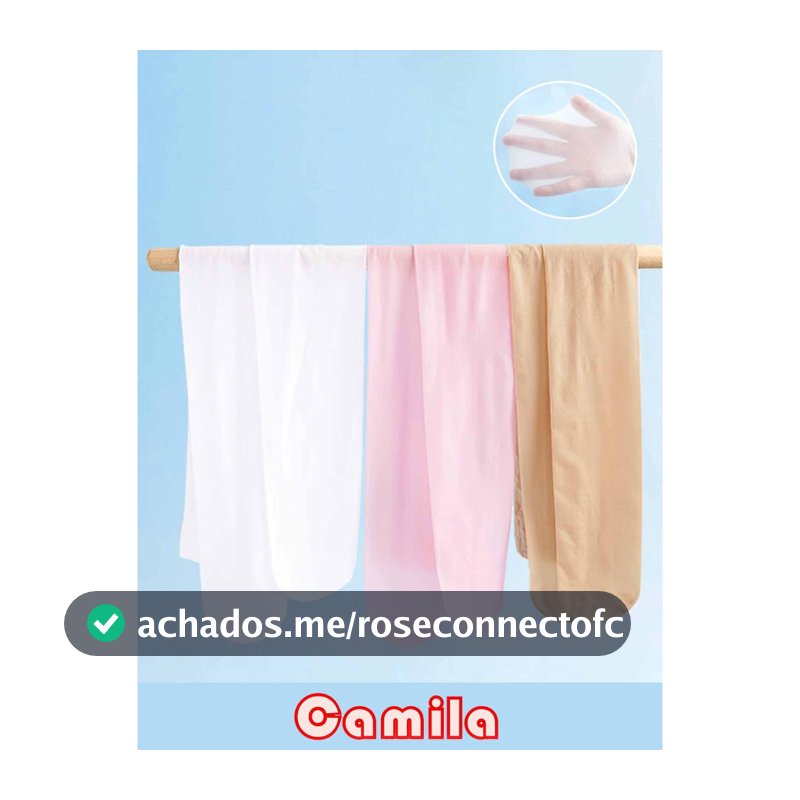 Meia calça Fio 20 lisa Infantil de   Festa E Dança Camila 620