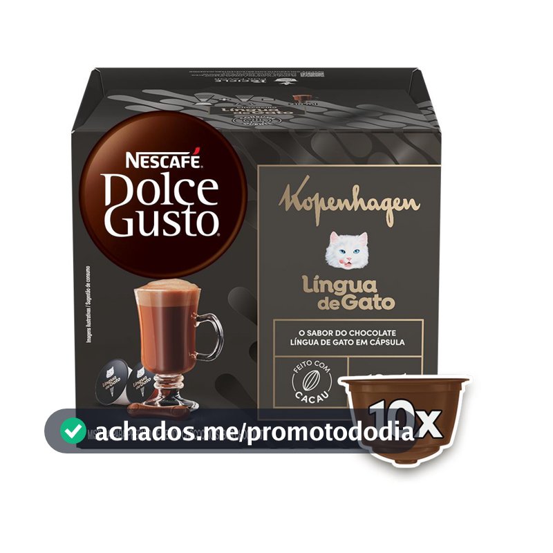 NESCAFÉ DOLCE GUSTO Chococcino Lingua de Gato Kopenhagen - 10 CÁPSULAS