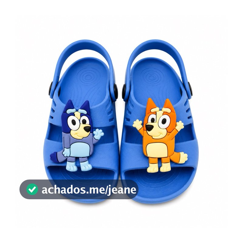 Papete Clássica Bluey Bingo Sandália - Conforto e Durabilidade com Solado Antiderrapante