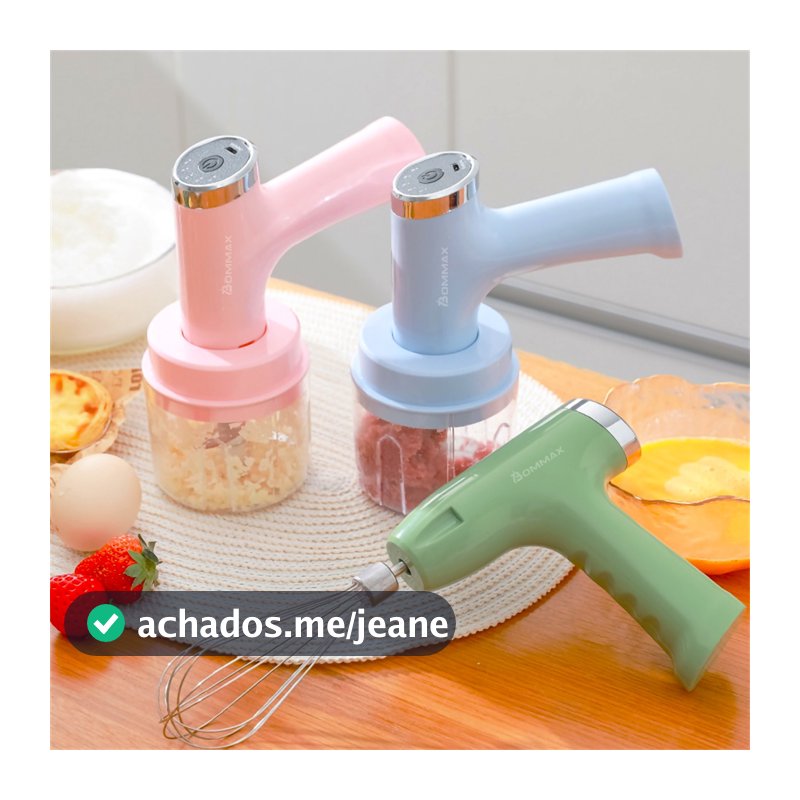 Triturador de Alimentos Mixer Elétrico 5 Velocidades Mini Processador Batedeira USB - A173