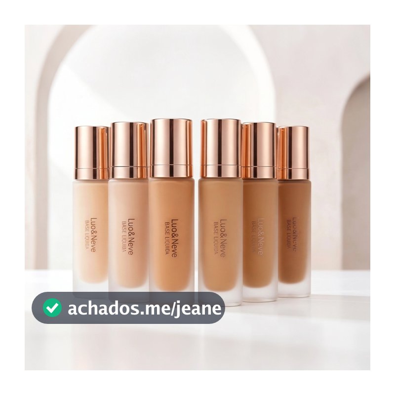Base Líquida 40ml Cobertura Duradoura Efeito Matte e Natural-Lua&Neve