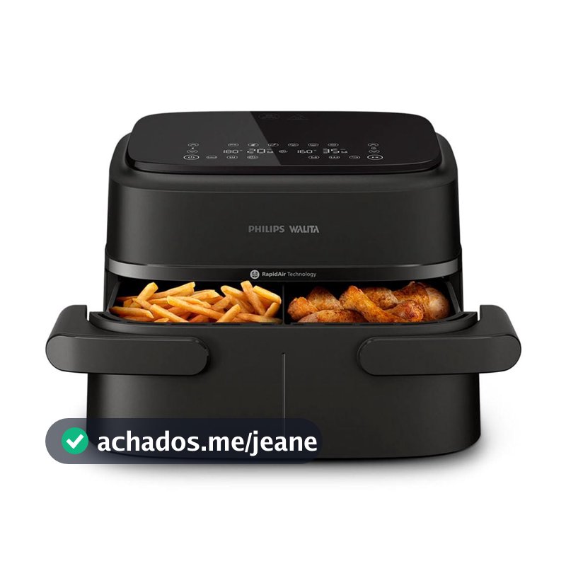 Fritadeira Airfryer Série 1000 Duplo Cesto 7,1L Philips Walita 1850W