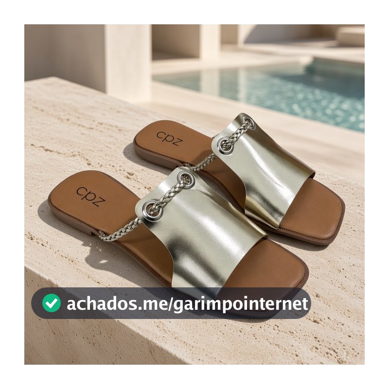 Sandália Rasteira Feminina Bico Quadrado Tiras Trançadas Confortável Leve Casual Verão Slide Elegante Tendência Moda Dia