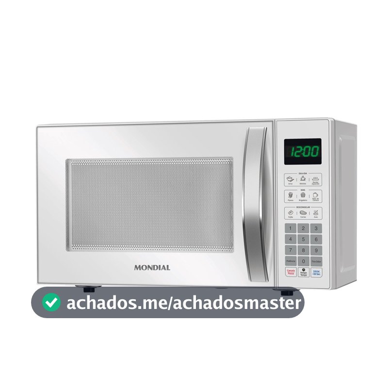 Micro-ondas 21 litros 1200W 10 níveis de potência - MO-01-21-W - Mondial