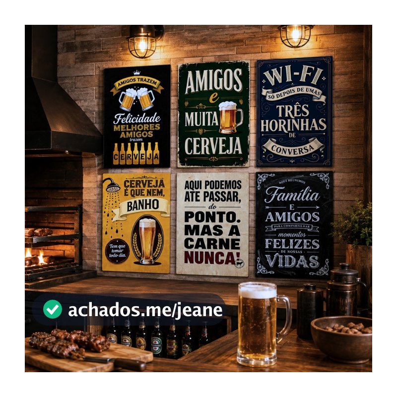 Quadros Decorativos Área Gourmet Churrasqueira Cantinho do Churrasco Decoração