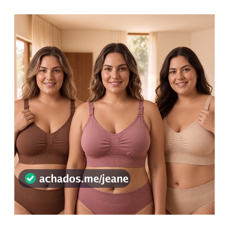 Kit até 3 Top Sutiã Plus Size Reforçado Sem Costura Bojo Removível Alças Reguláveis G1 ao G4
