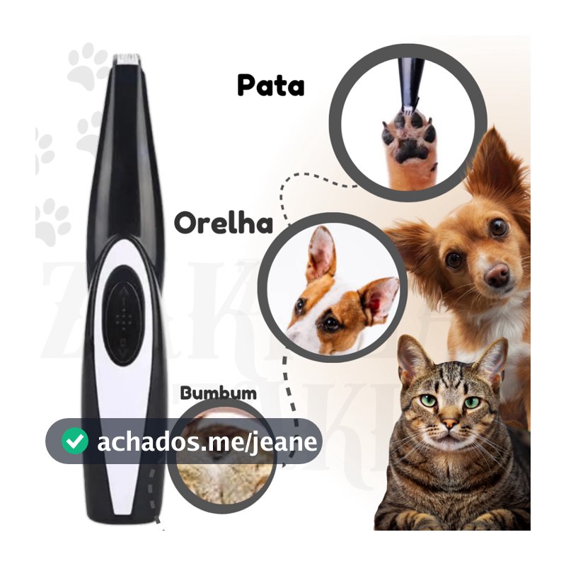 Máquina de Tosa para Pata Olhos Orelha Pet Cão Gato Profissional Aparador De Pelos Cortador