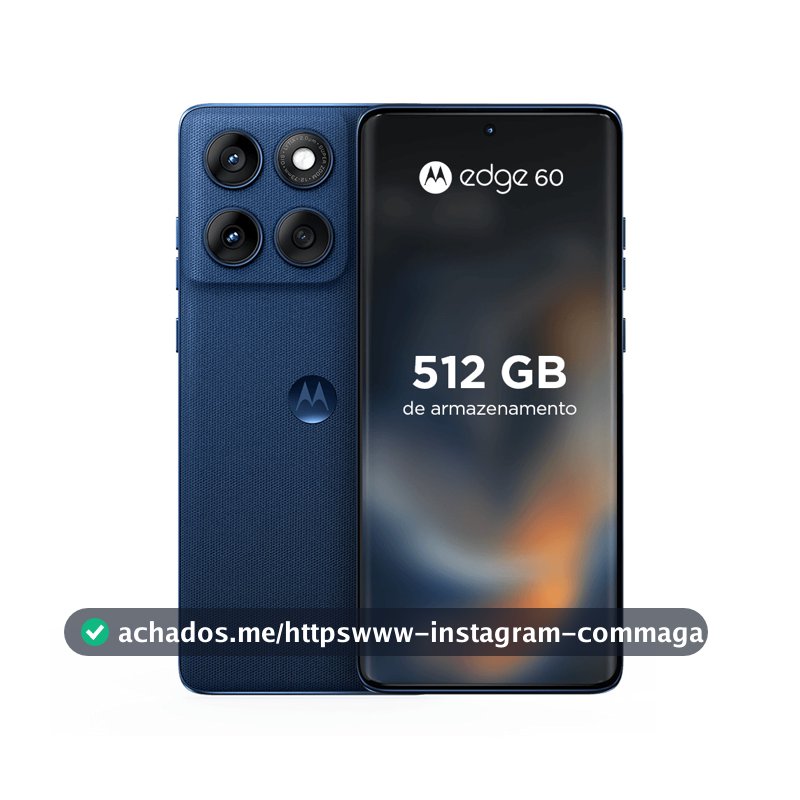 Smartphone Motorola Edge 60 5G - 512GB, 12GB RAM + 12GB Ram Boost Tela Quad-Curve 50MP Sony Camera