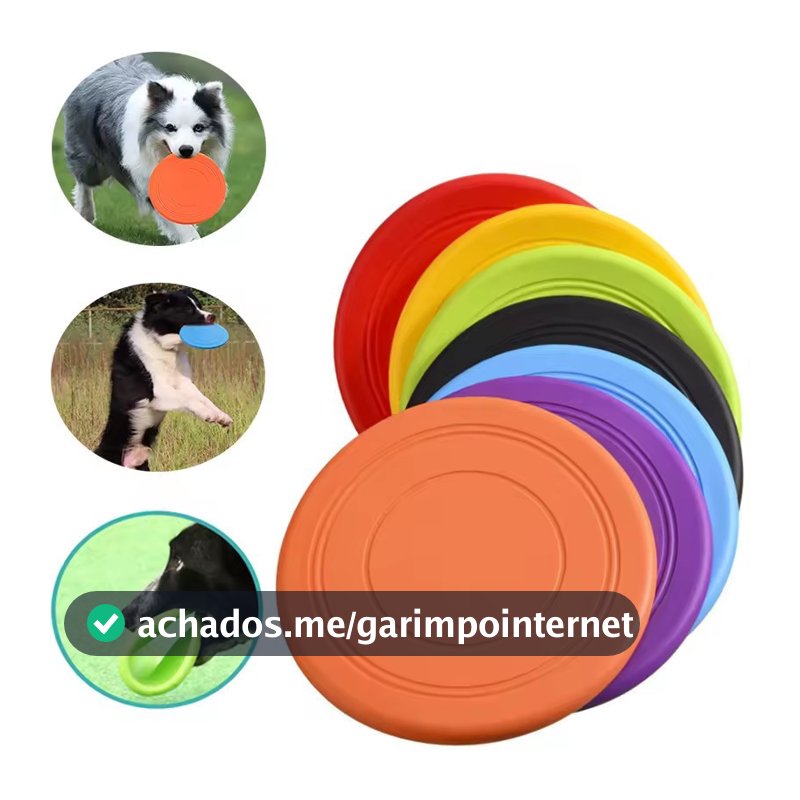 18CM Durável Mastigável Pet Treinamento Frisbee Brinquedo Resistente A Rasgos Disco Voador De Borracha Macia Para Cães E