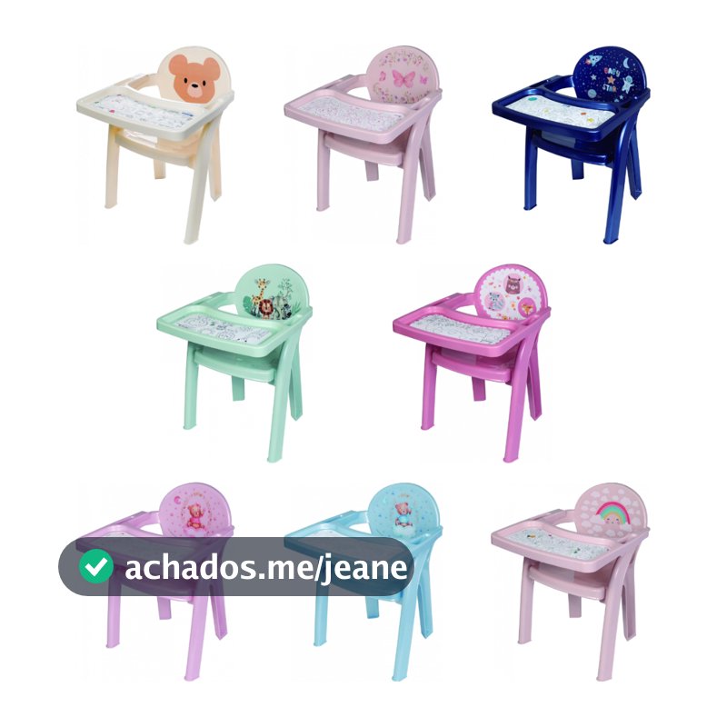 Poltrona de Alimentação Infantil Cadeira com Bandeja para Colorir Menino e Menina - Plasútil