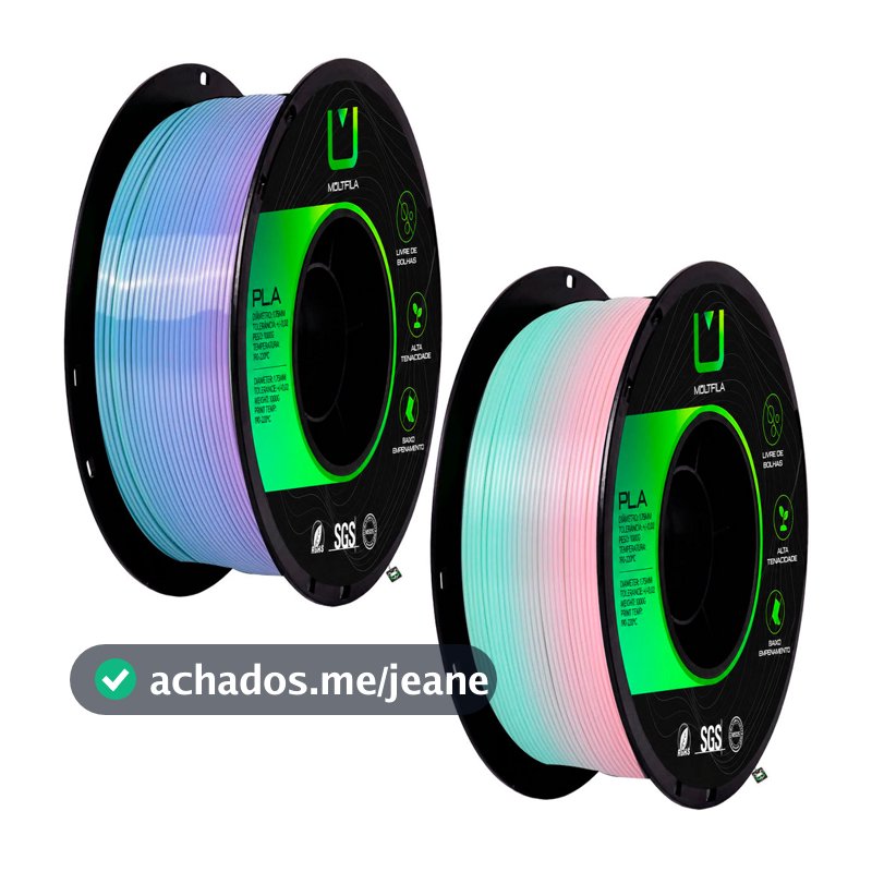 Filamento Impressora 3D PLA Silk Rainbow 1,75mm Multfila