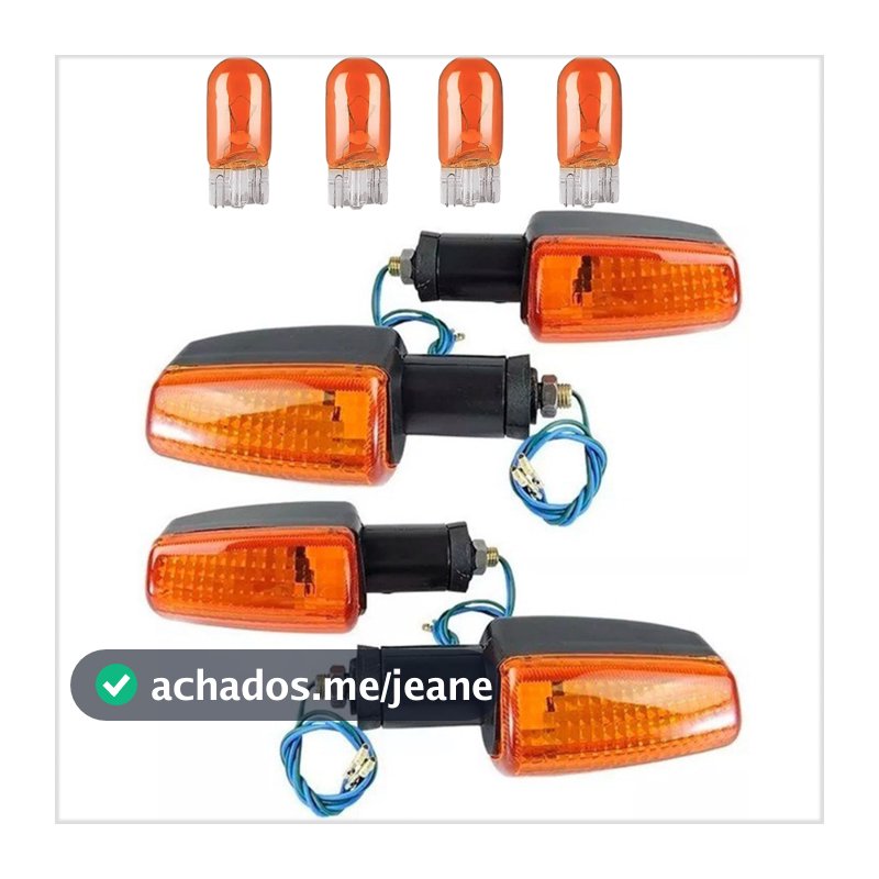 Kit 4 Pisca Seta Cg Titan Fan 125 150 2000 2001 2002 2003 2004 2005 2006 2007 2008 2009 2010 2011 2012 Cbx Twister 250