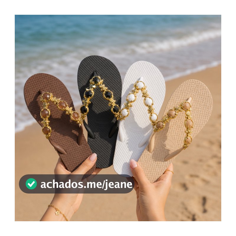 Chinelos Cores Variadas Feminino Modelo Pedraria Metal Elegância E Conforto Para O Seu Verão