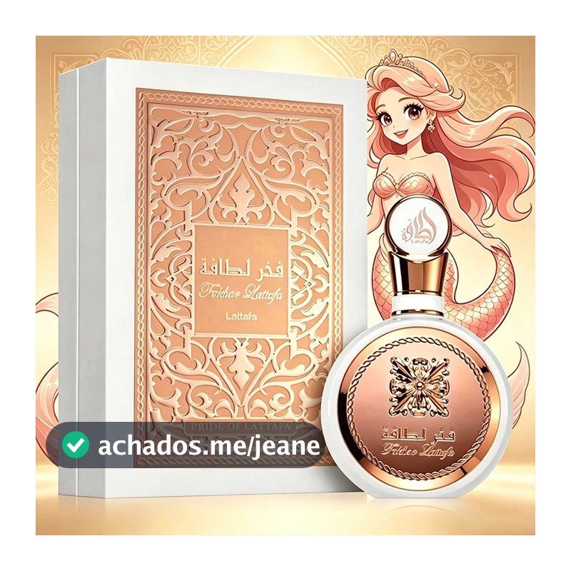 Perfume Árabe Fakhar Rose EDP Perfume Feminino da Sereia 100ml...