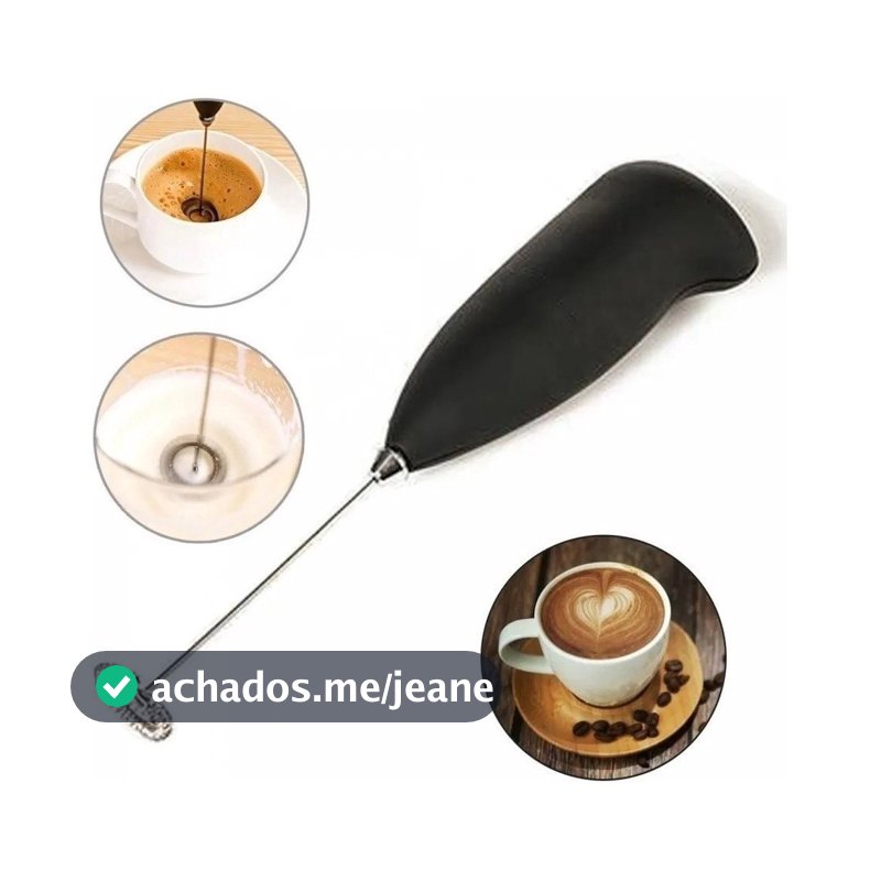 Mini Mixer Elétrico Portátil Batedor de Ovos e Leite Espumador Café – Utensílio de Cozinha a Pilha