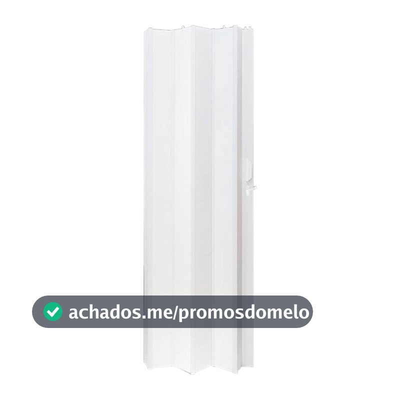 Porta Sanfonada PVC 210x80cm Branca - 400137 - FORTLEV