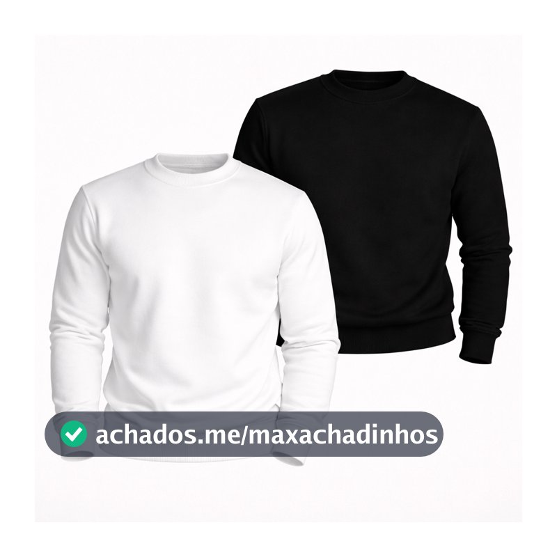 KIT 2 MOLETONS GOLA CARECA ESTILO SUETER PARA O INVERNO VERSATIL CONFORTAVEL E PREMIUM