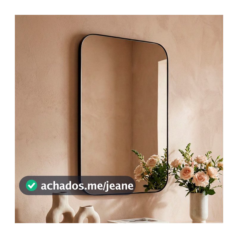 Espelho para Casa Moderna Modelo Retângular de Parede Resistente Grande Maquiagem Bancada 110x50cm