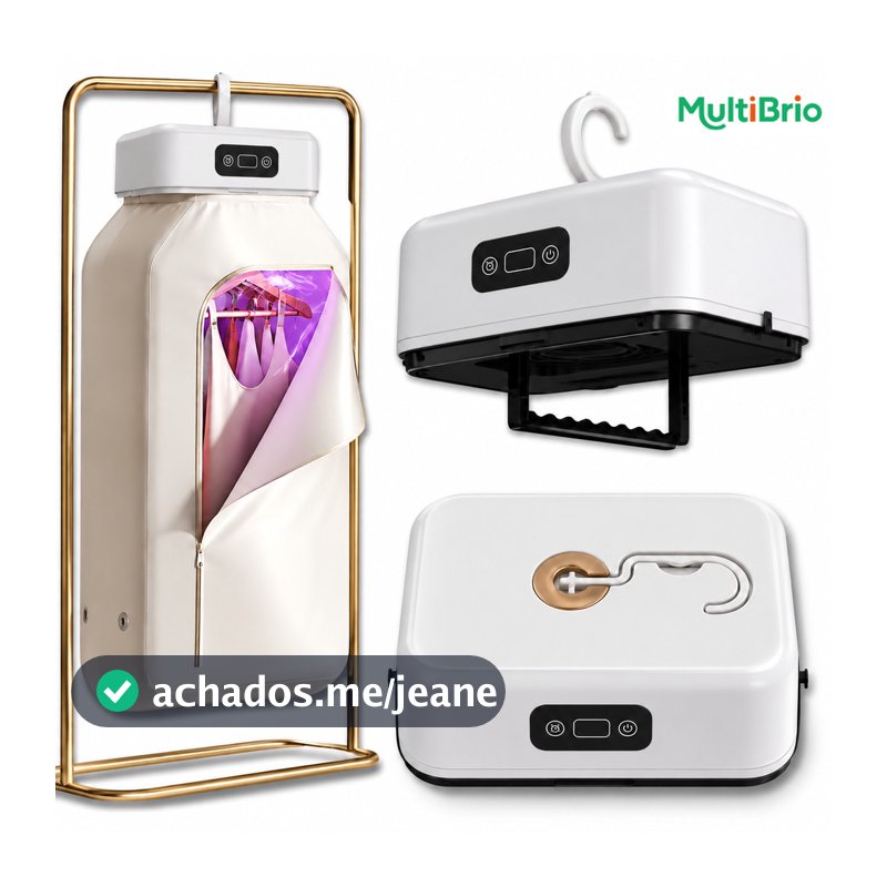 Secador de Roupas Portátil 110V/220V com Varal Dobrável e Forro Protetor, Ideal para Uso Doméstico e Viagens
