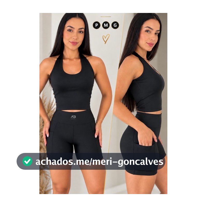 Conjunto de Corrida Short Com Bolso Feminino Blusa Frente Única Fitness Academia Esporte
